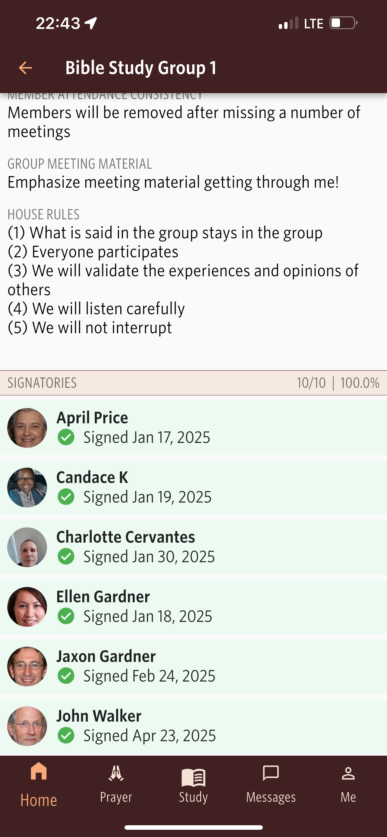 Group Charter Setup